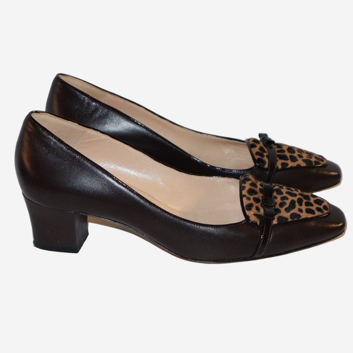Oscar De La Renta Women's Oscar de la Renta Petiparo Leopard-Print Pumps Size US 8.5 / IT 38.5 - 3 Thumbnail