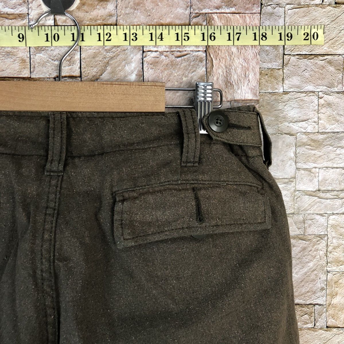 Japanese Brand Back Number Brown Cargo Multipocket Pants #A1162 Size US 27 - 19 Thumbnail