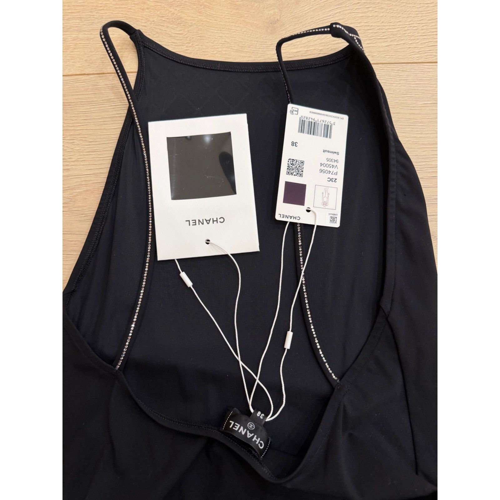 Chanel Chanel 23C Black Crystal CC Logo One Piece Swimsuit 38 Size S / US 4 / IT 40 - 13 Thumbnail