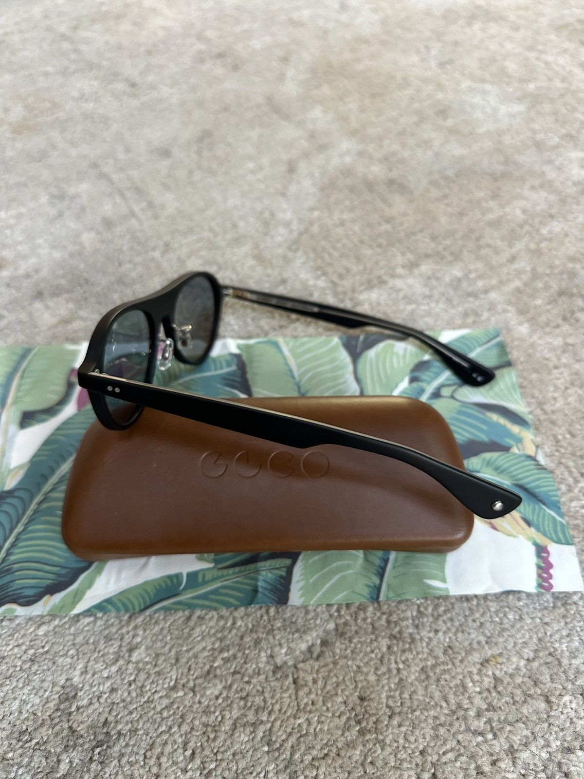 Garrett Leight Lady Eckhart Black MBK Sunglasses Size ONE SIZE - 8 Thumbnail