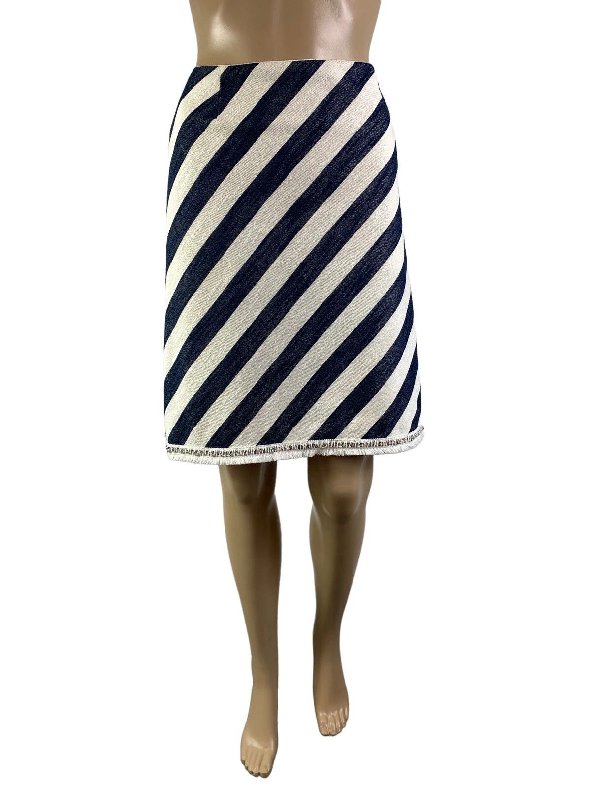 Laurel Laurel Skirt Striped Chain Decor size GB12 i44 Size 30" / US 8 / IT 44 - 2 Thumbnail