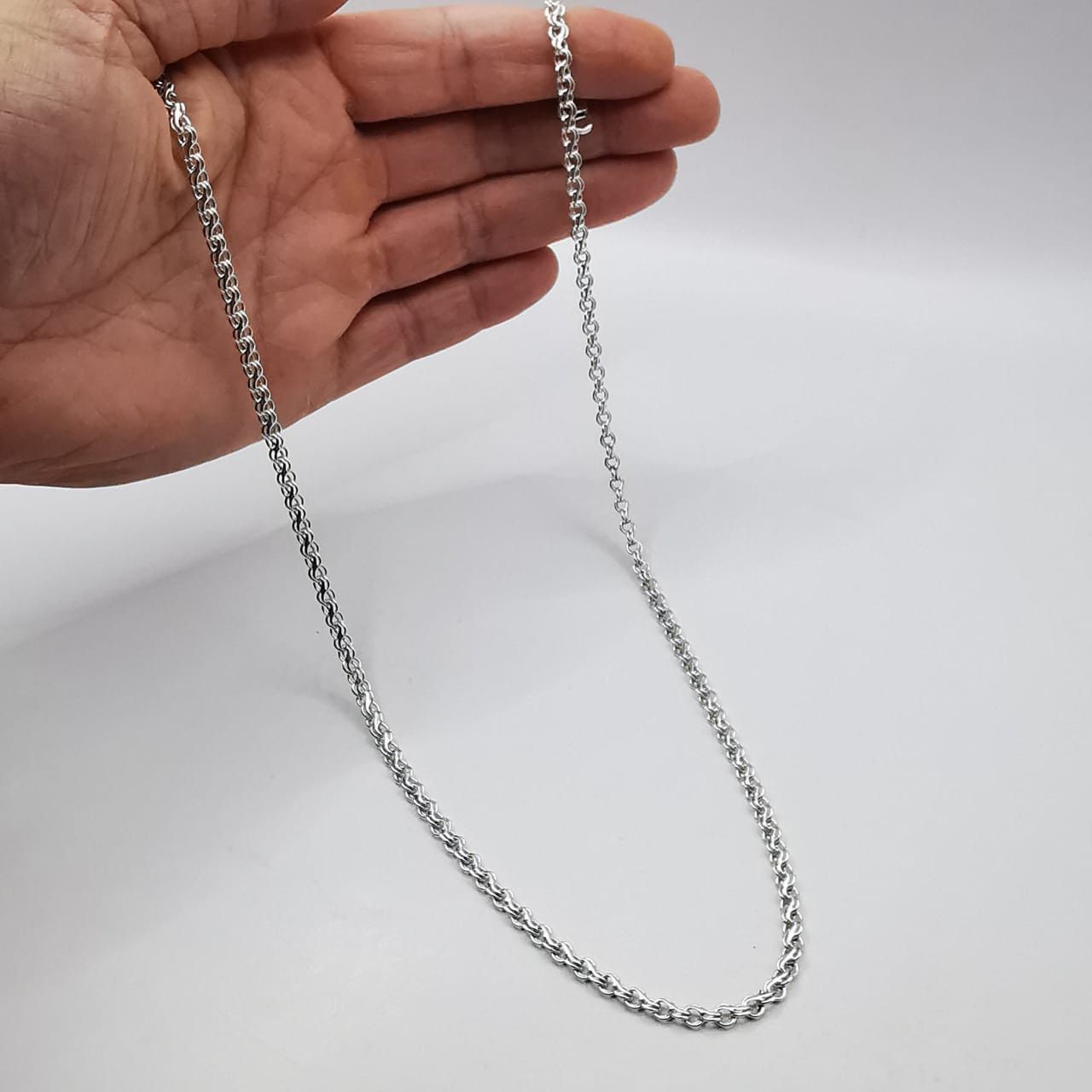 Sterling Silver Vintage Chain,925 Sterling Silver,Signed ,Handmade 19,26g Size ONE SIZE - 2 Thumbnail