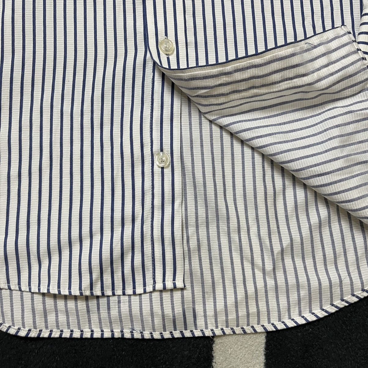 Balenciaga Vintage Balenciaga Paris striped Button Up Shirt Size US L / EU 52-54 / 3 - 9 Thumbnail