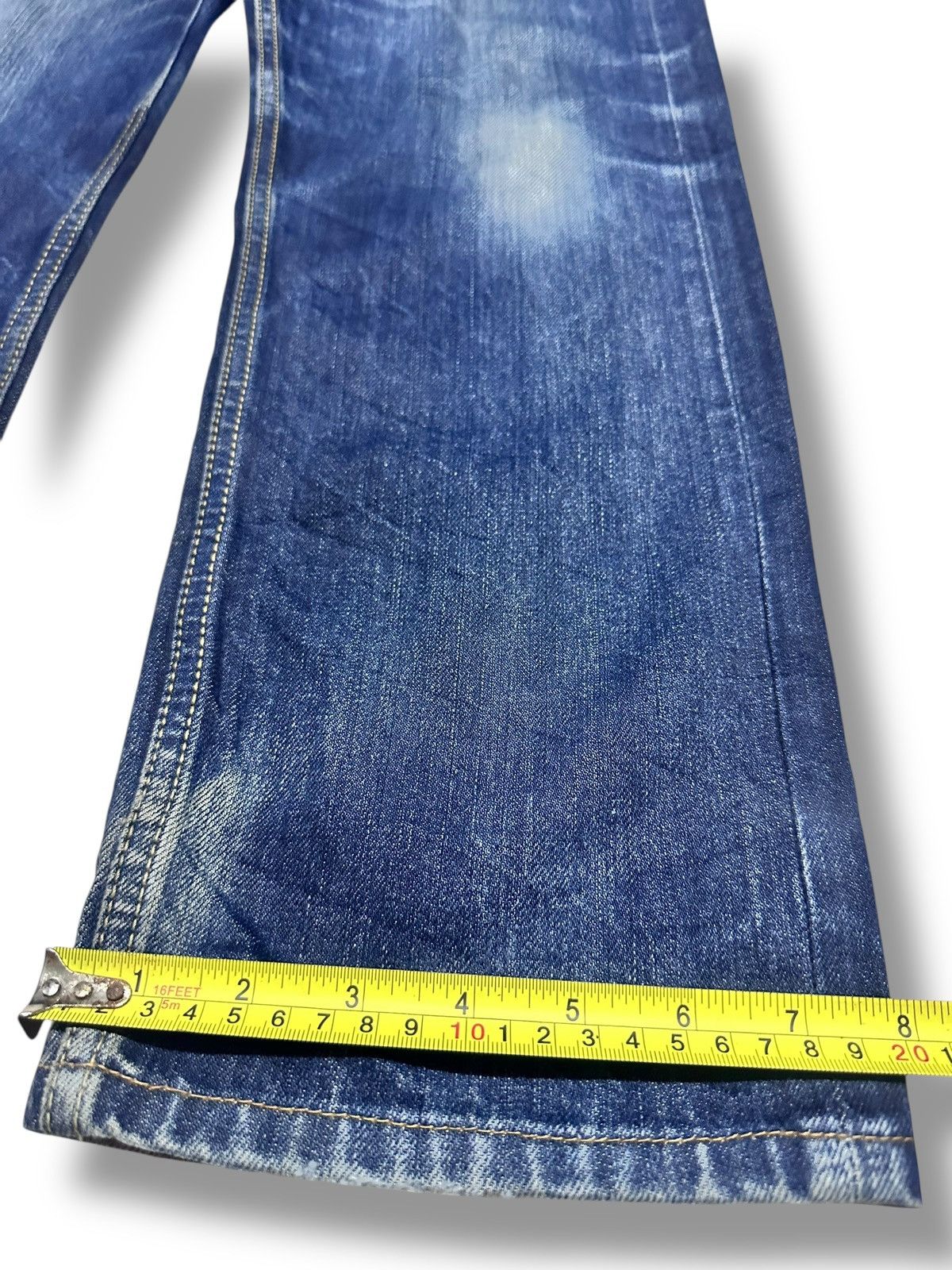 HOLLYWOOD RANCH MARKET Vintage HRM Distressed Jeans Baggy Loose With Thunder Faded Size US 32 / EU 48 - 16 Thumbnail
