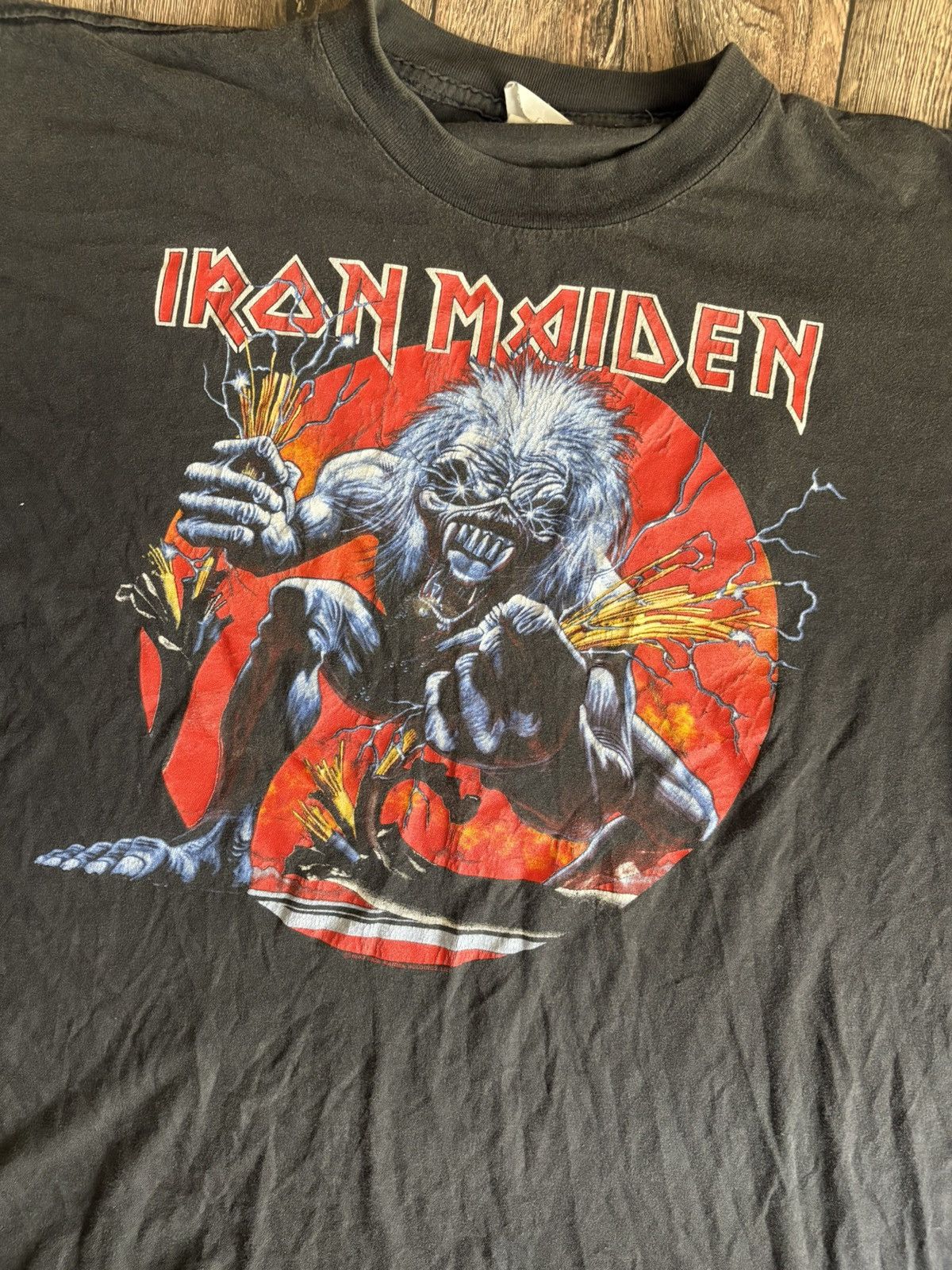 Band Tees × Iron Maiden Iron Maiden Vintage 1993 Real Danger Live Tour Tee Shirt Size US L / EU 52-54 / 3 - 2 Thumbnail