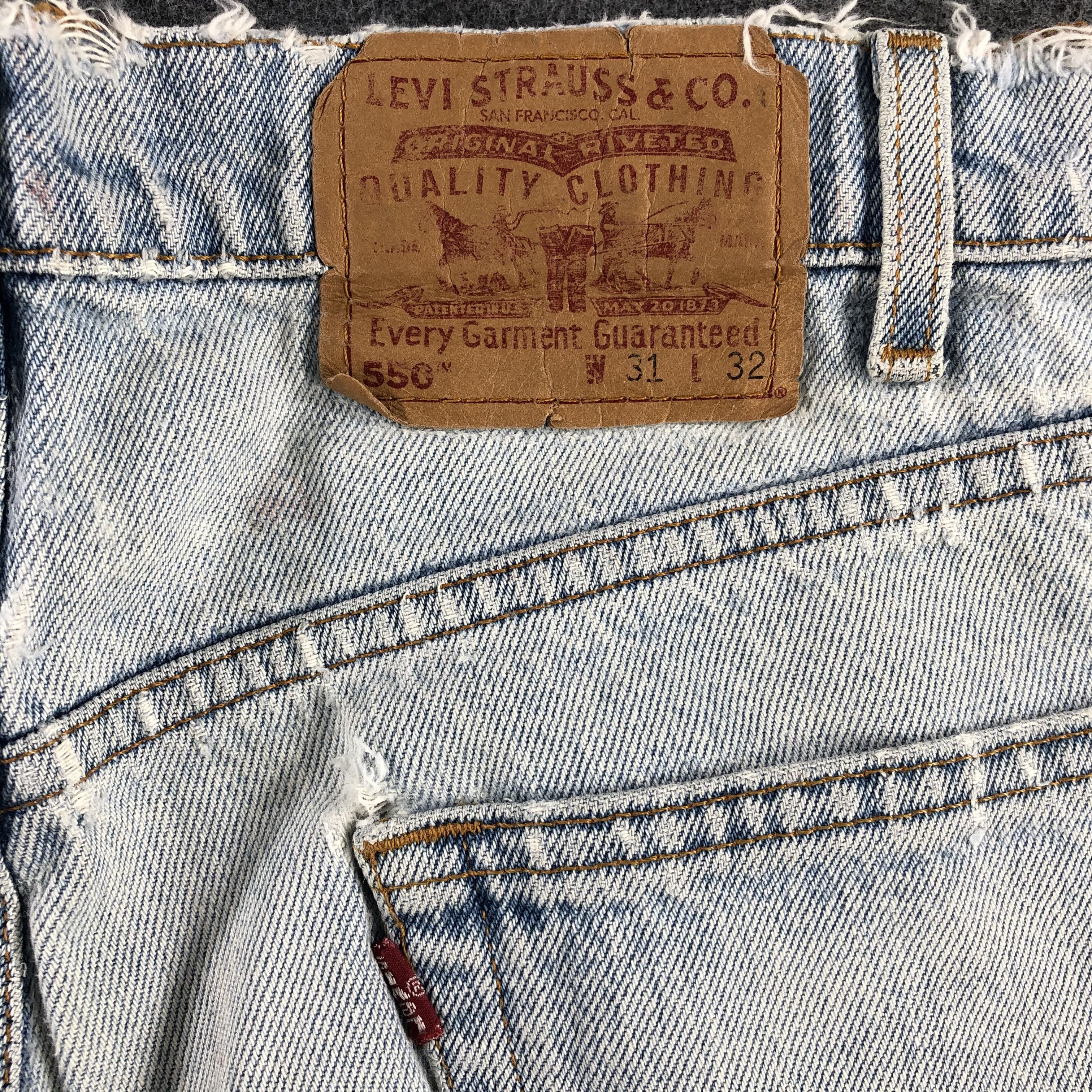 Levi's Vintage 90s Light Wash Levis 550 Jeans-J1658 Size US 30 / EU 46 - 5 Thumbnail
