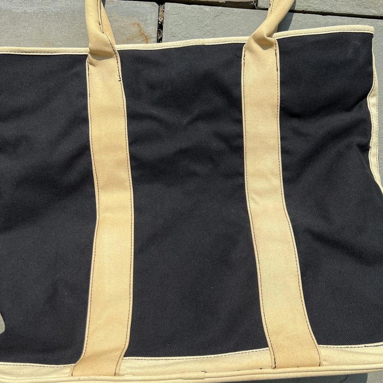 Other Y2K Black + Tan Canvas Tote Beach Bag NWT New Deadstock Size ONE SIZE - 3 Thumbnail