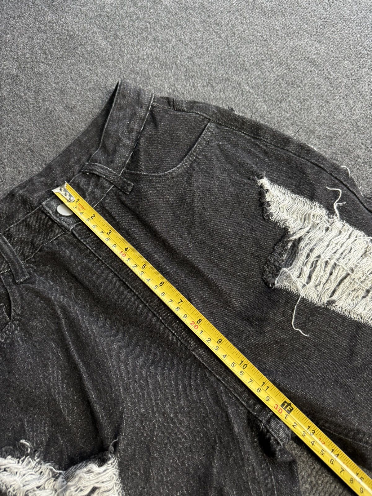 If Six Was Nine Japanese 00s LGB Black Distressed Bootcut Flared Denim Jeans Size 28" / US 6 / IT 42 - 17 Thumbnail