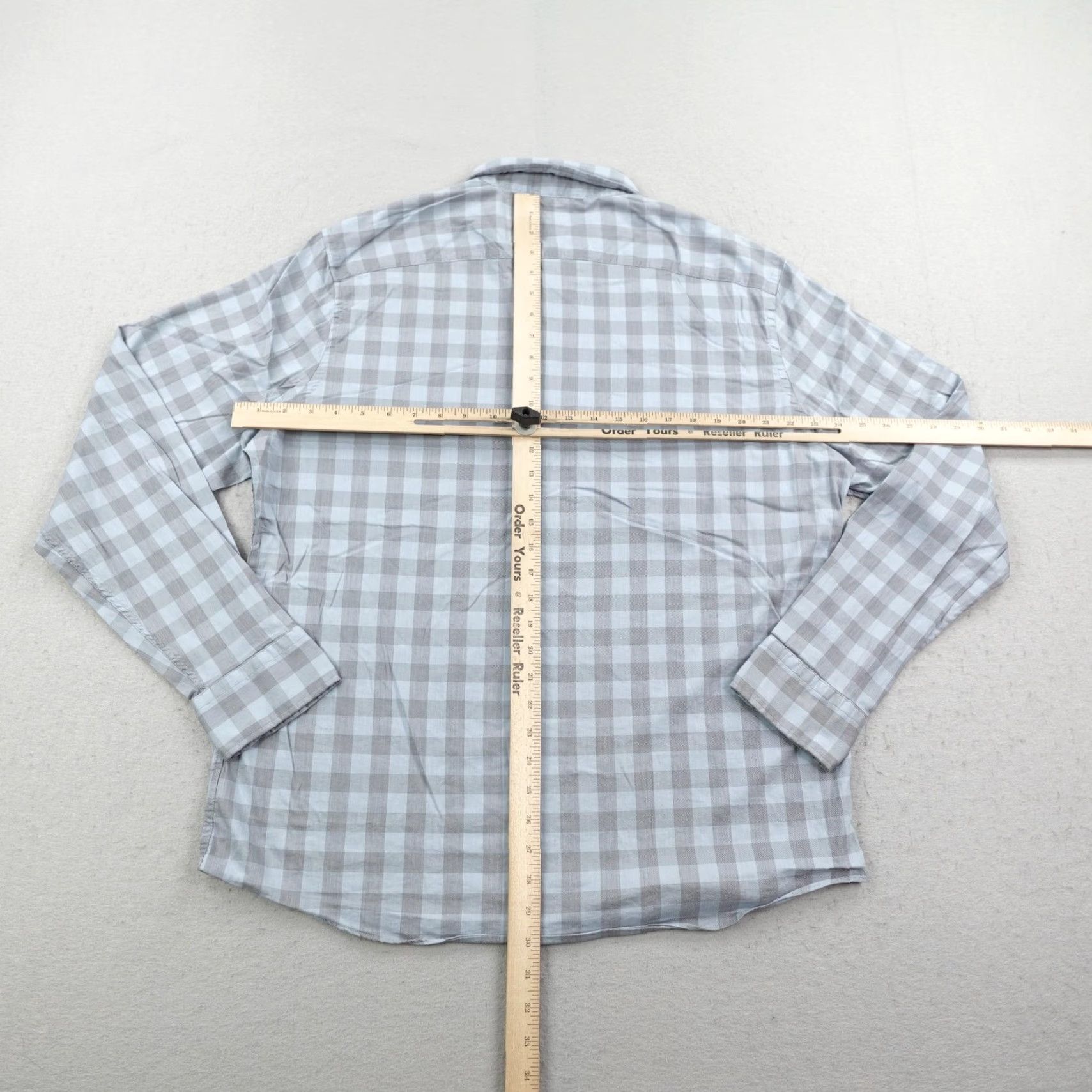 Faherty Faherty Performance Flannel Shirt Mens XL Blue Gray Check Button-Up Outdoor Size US XL / EU 56 / 4 - 5 Thumbnail