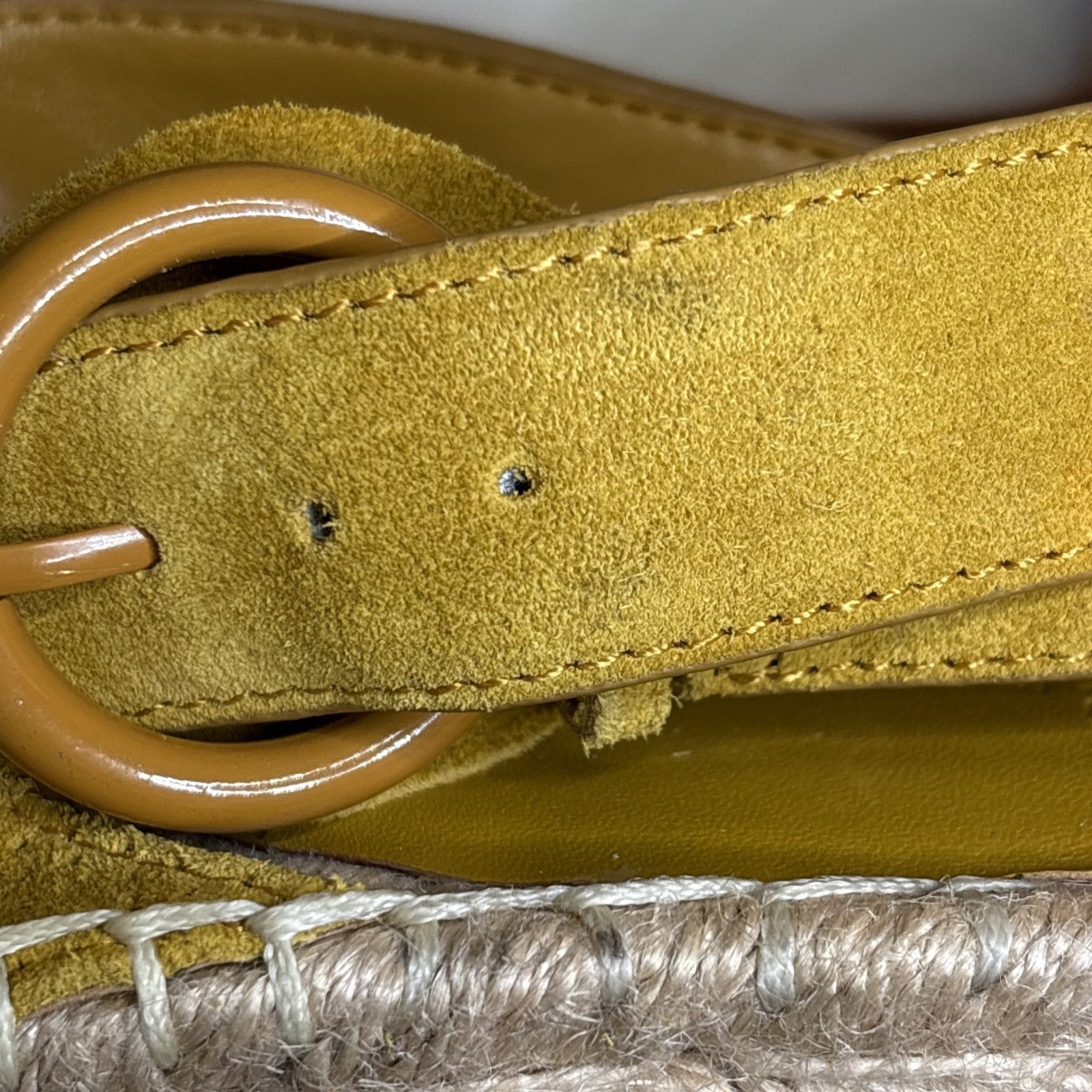 Marc Fisher Marc Fisher 9 Platform Yellow Suede Leather Slingback Espadr Size US 9 / IT 39 - 5 Thumbnail