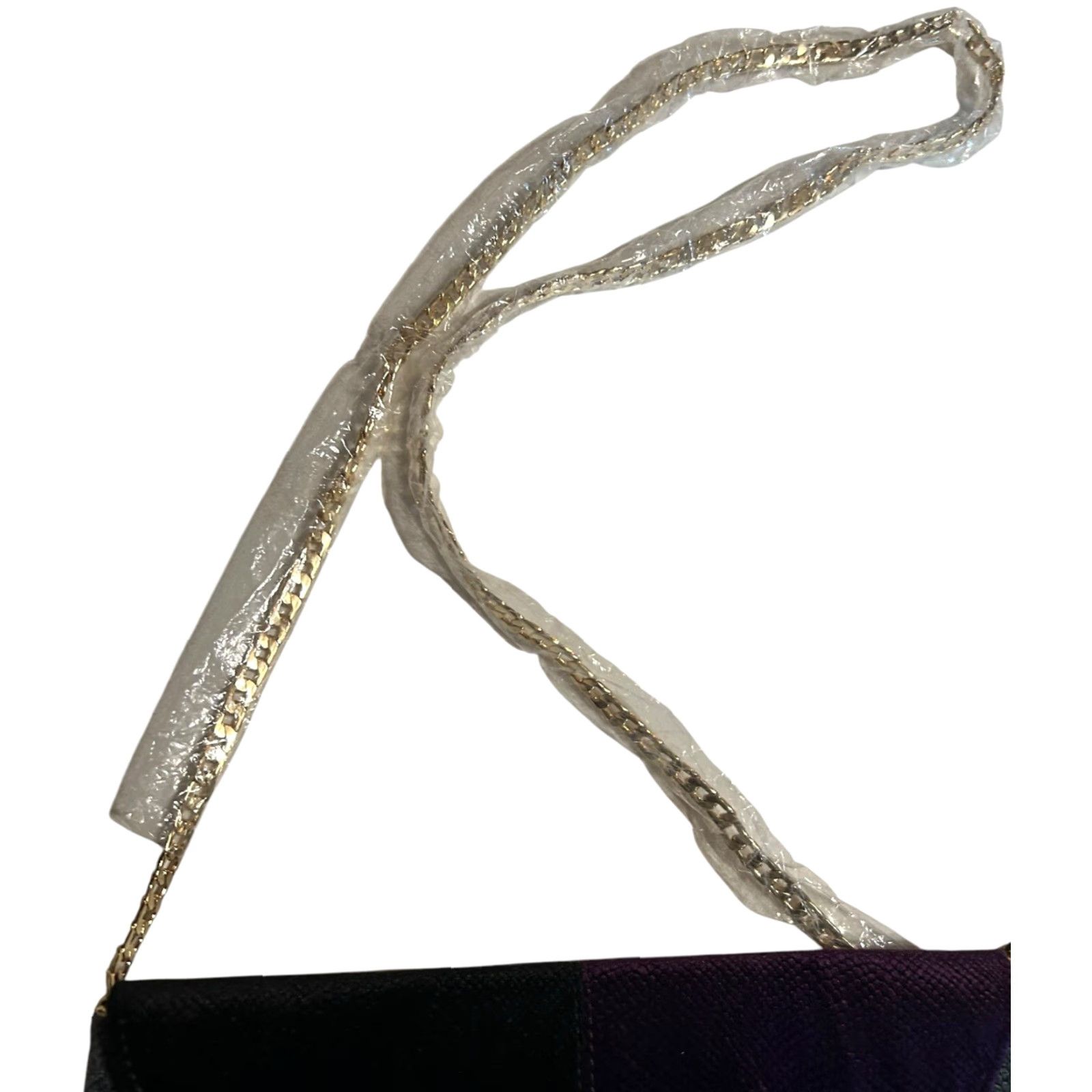 Vintage Dune London Crossbody Purse Black & Purple Velvet NWT Chain Strap Handbag Women VINTAGE? Size ONE SIZE - 7 Thumbnail
