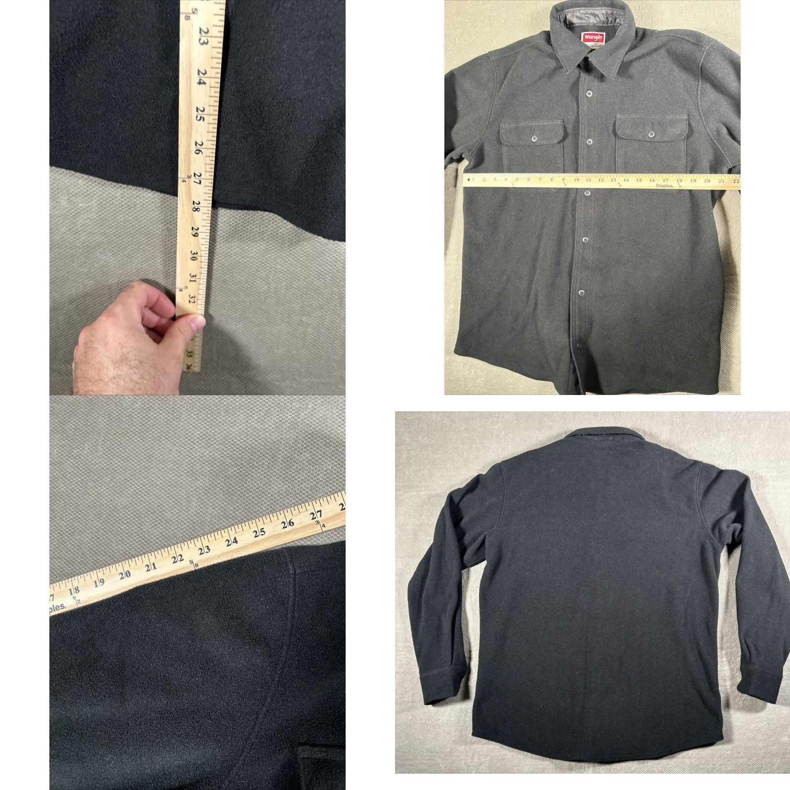 Wrangler Wrangler Fleece Jacket Mens M Medium Black Button Up Premium Quality Size US M / EU 48-50 / 2 - 8 Thumbnail