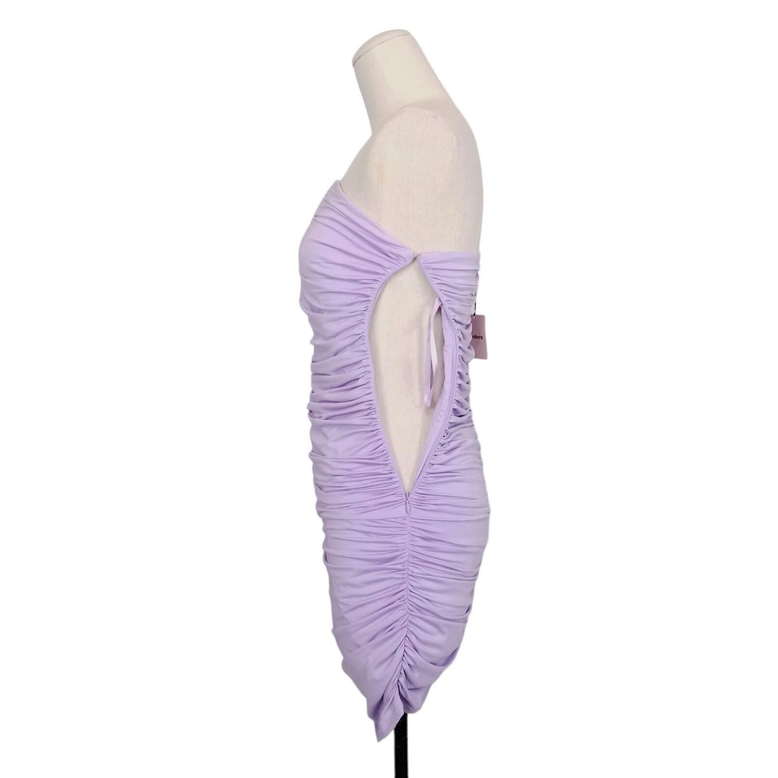 superdown NWT Superdown Vivienne Ruched Mini Dress Lavender Medium Size M / US 6-8 / IT 42-44 - 4 Thumbnail