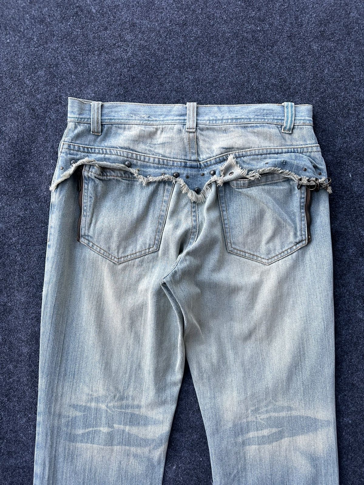 PPFM Vintage Gumu International Distressed Denim 32x33 D171 Size US 32 / EU 48 - 4 Thumbnail