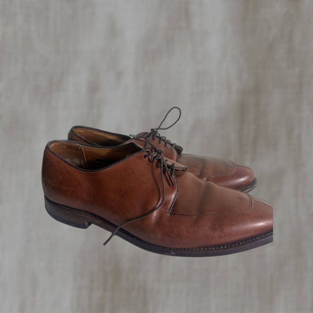 Allen Edmonds Allen Edmonds Delray Split-Toe Lace-Up Oxfords Men 11 Walnut USA Dress Shoes Leather Pattern Solid Size US 11 / EU 44 - 1 Thumbnail