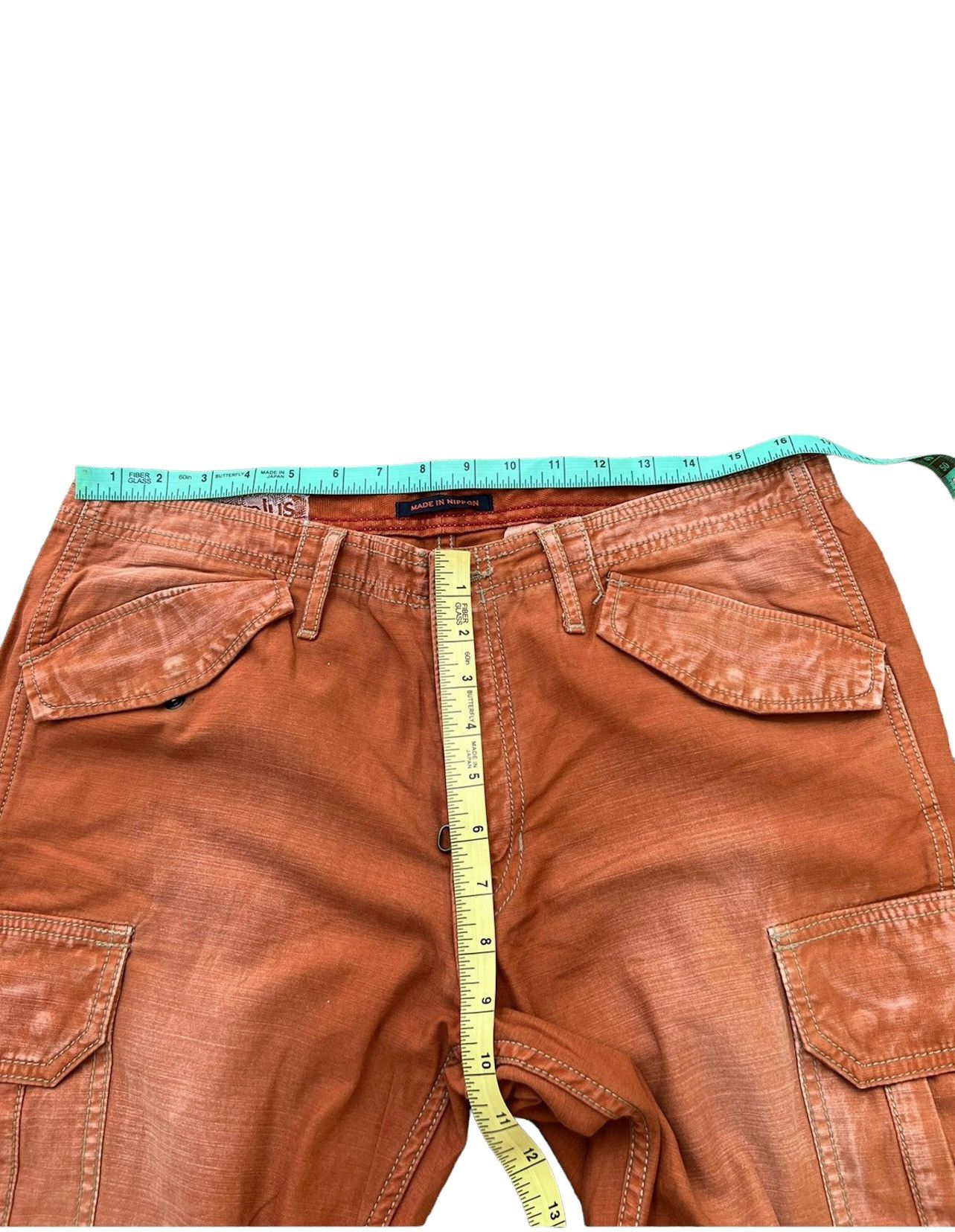 Vintage Vintage Surplus X Blue Way Japan Fade Orange Cargo Trouser Size US 32 / EU 48 - 3 Thumbnail