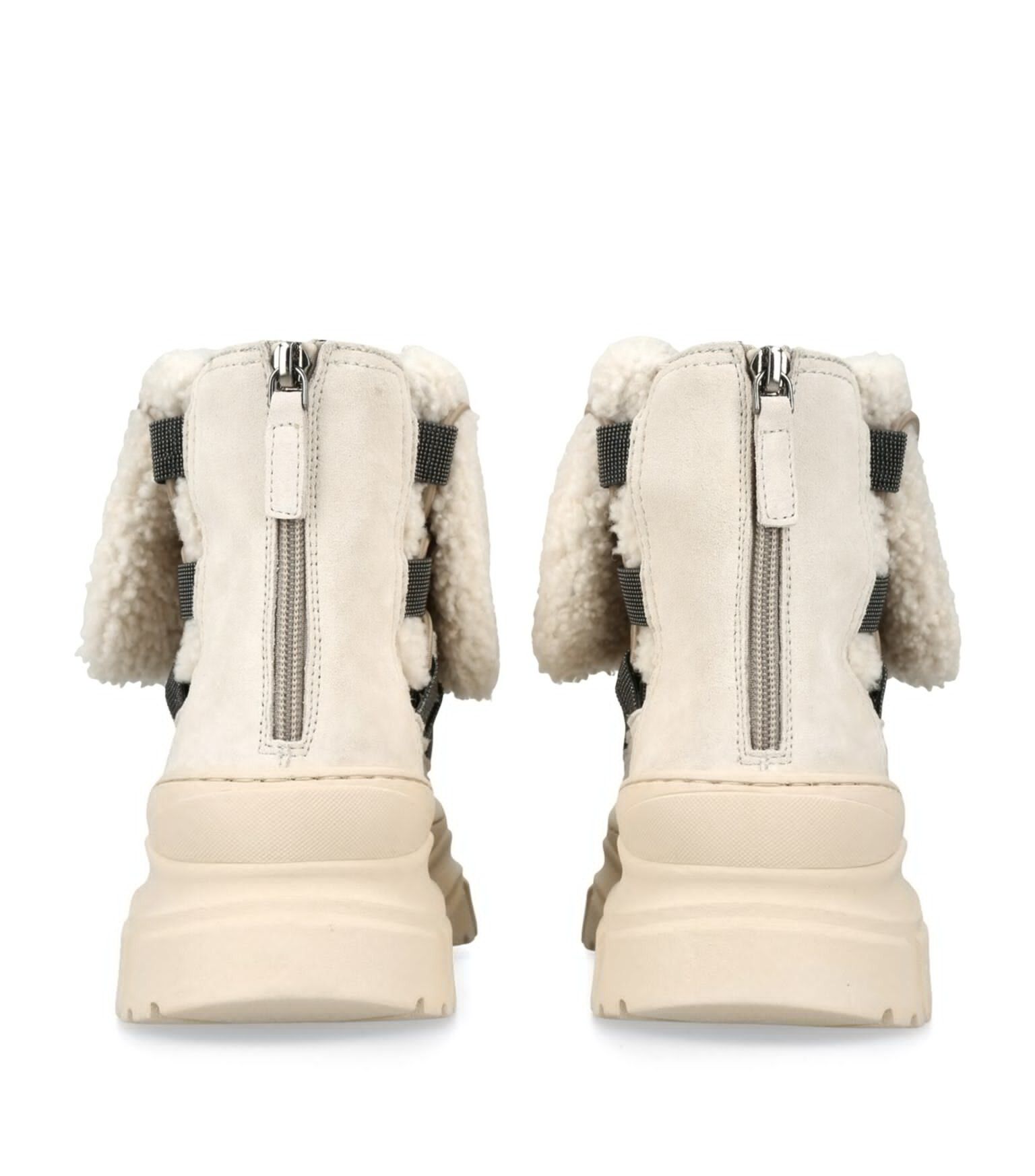 Brunello Cucinelli o1y0725 Ankle Boots in Ivory Size US 6.5 / IT 36.5 - 4 Thumbnail