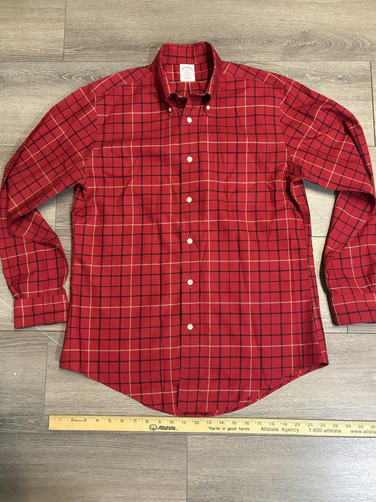 Brooks Brothers Brooks Brothers Mens M Red Plaid Regent Button Up Casual Size US M / EU 48-50 / 2 - 4 Thumbnail