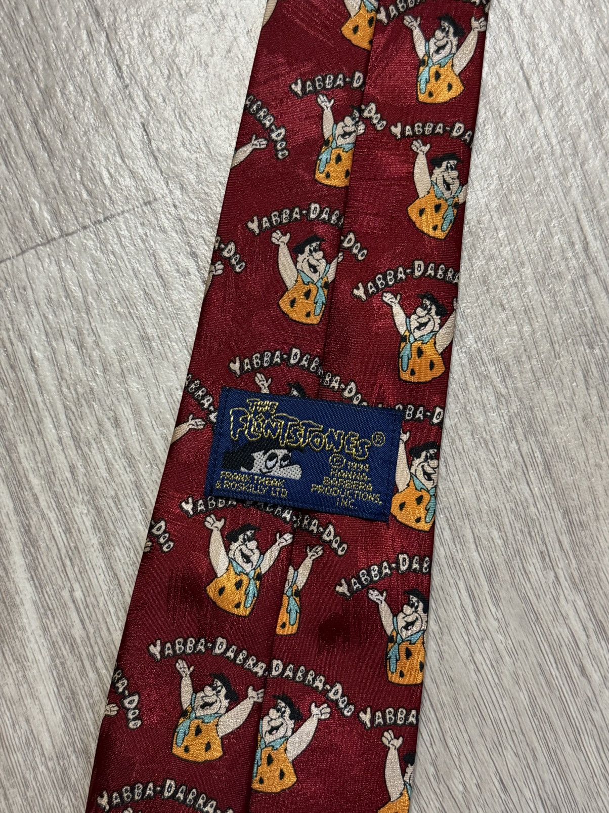 Cartoon Network 🔷Vintage The Flintstones 1994 Monogram Tie🔷 Size ONE SIZE - 2 Thumbnail