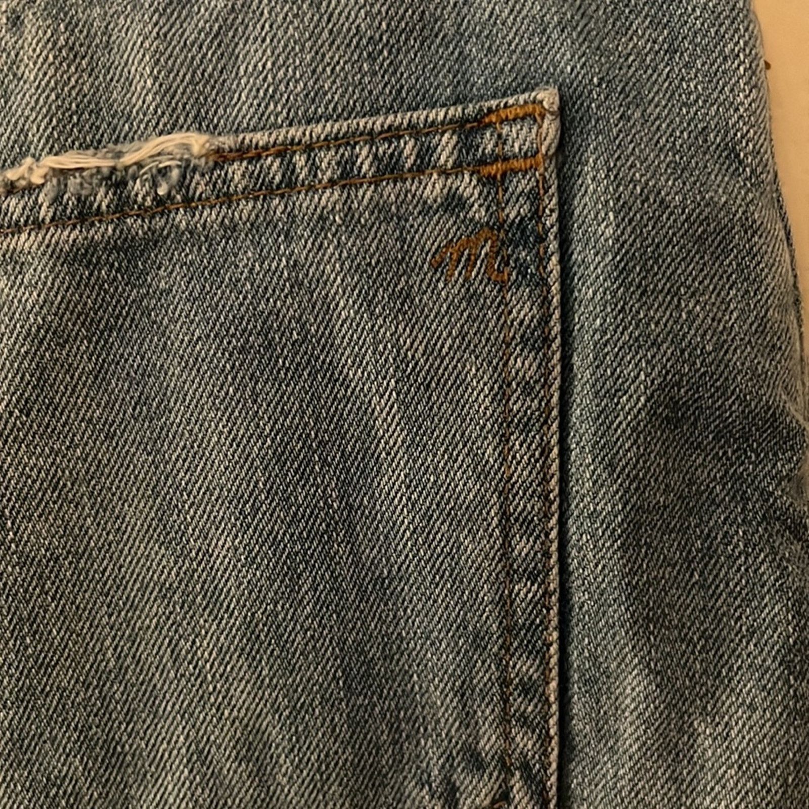Madewell Madewell Rigid Denim A-Line Mini Skirt in Lovell Size 27 Size 27" / US 4 / IT 40 - 6 Thumbnail