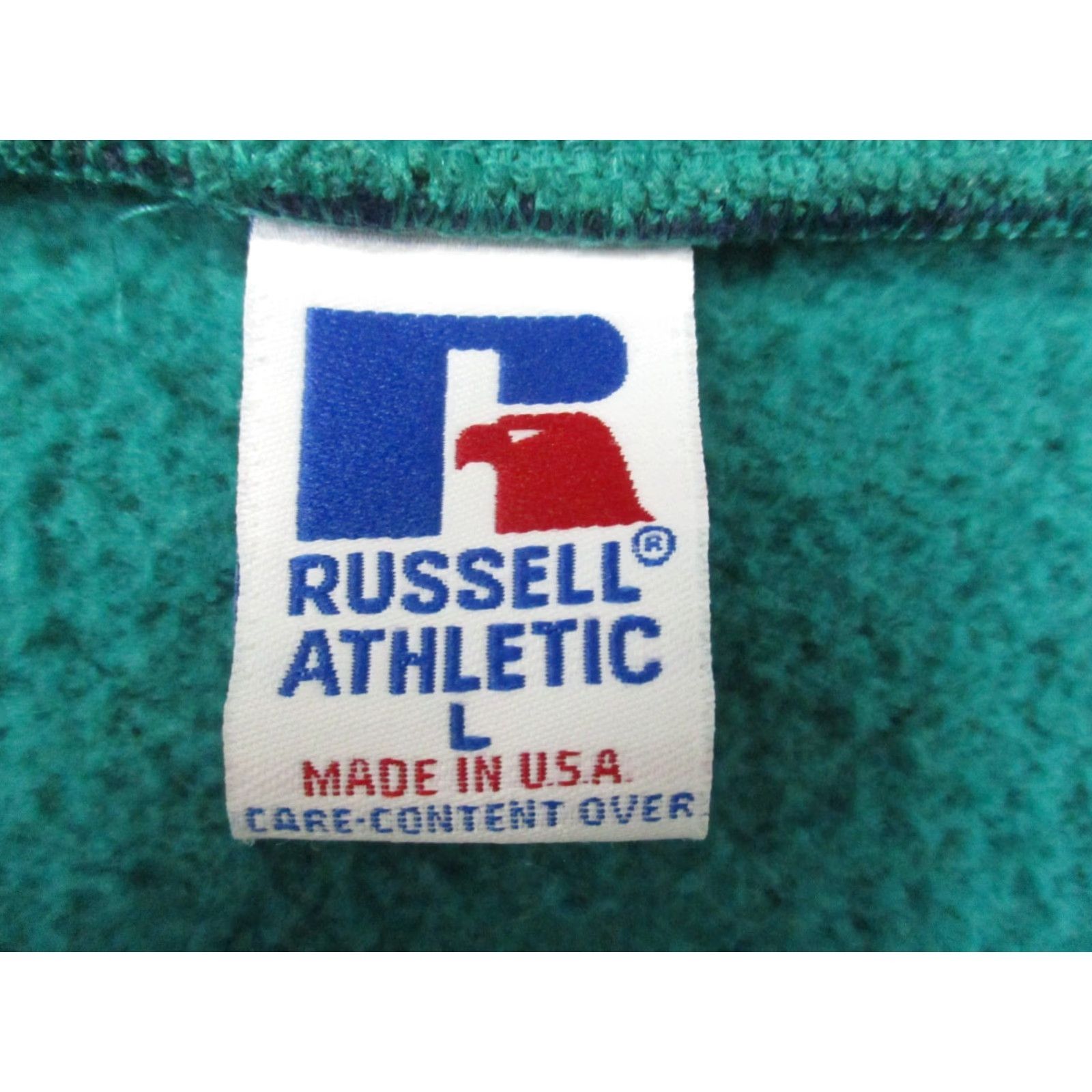 Russell Athletic VINTAGE Russell Athletic Large Green 1990s Made in USA Blank Cardigan Mens L Green 1990s Cardigan Russell Athletic Blank Cardigan Size US L / EU 52-54 / 3 - 2 Thumbnail