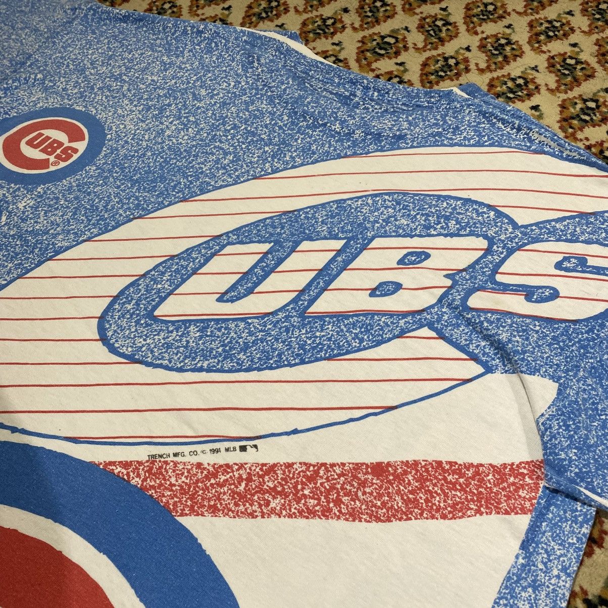 MLB × Vintage Vintage 1991 Chicago Cubs Full Print Tshirt Size US XL / EU 56 / 4 - 8 Thumbnail