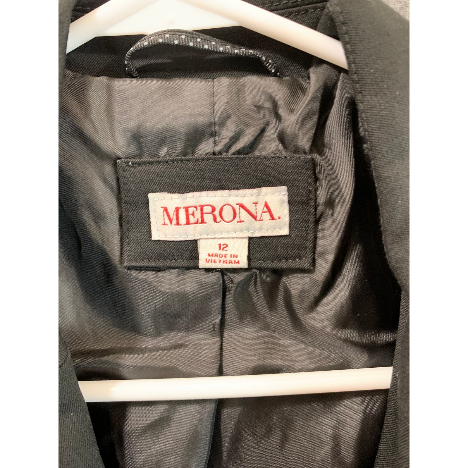 Merona Merona Suits Womens Size 12 Black Formal Top Blazer Size XL / US 12-14 / IT 48-50 - 3 Thumbnail
