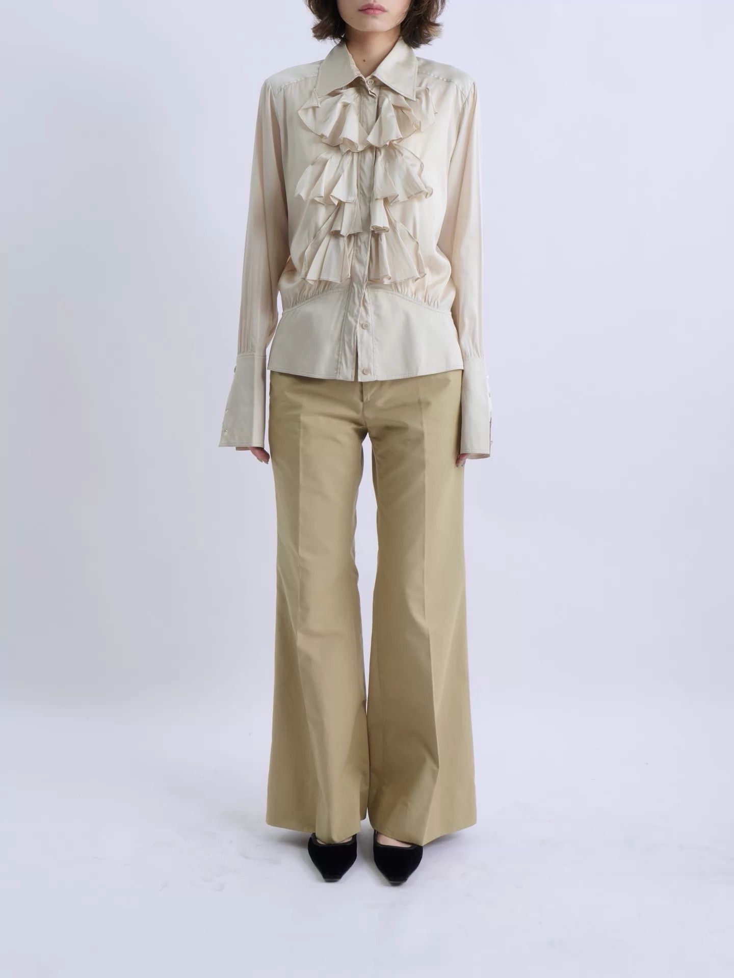 Gucci GUCCI 05ss by Alessandra Facchinetti Silk Ruffle Blouse Size S / US 4 / IT 40 - 3 Thumbnail