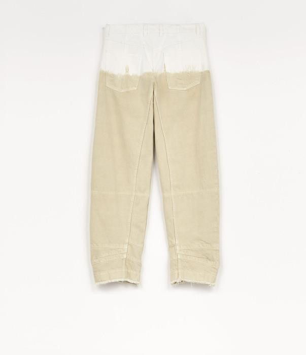 Jil Sander o1w1db10825 Pant in Beige/White Size 25" / US 0 / IT 36 - 2 Thumbnail