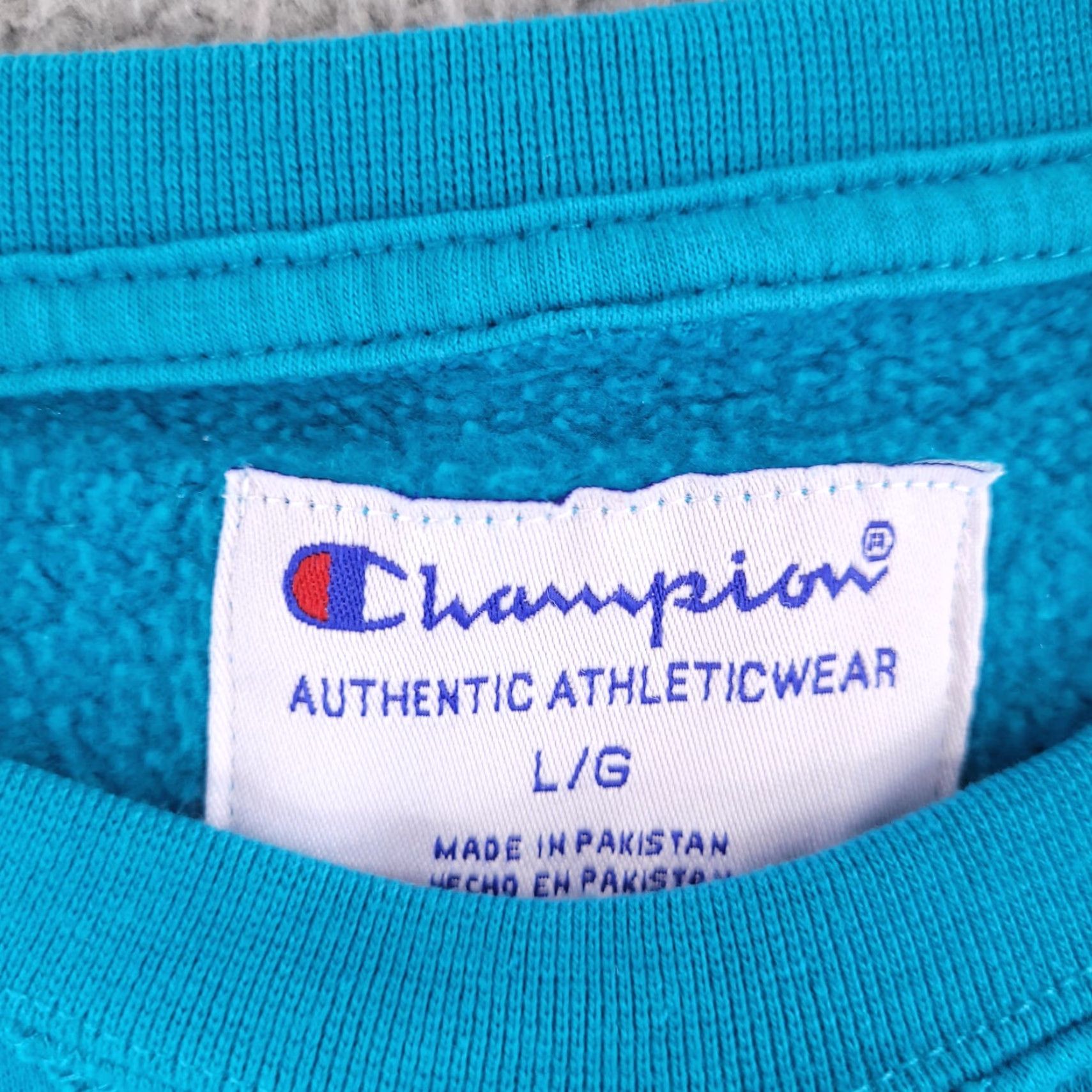 Champion Champion Sweatshirt Mens Large Blue Pullover Crewneck Logo Summer Script Comfort Regular Fit Size US L / EU 52-54 / 3 - 4 Thumbnail