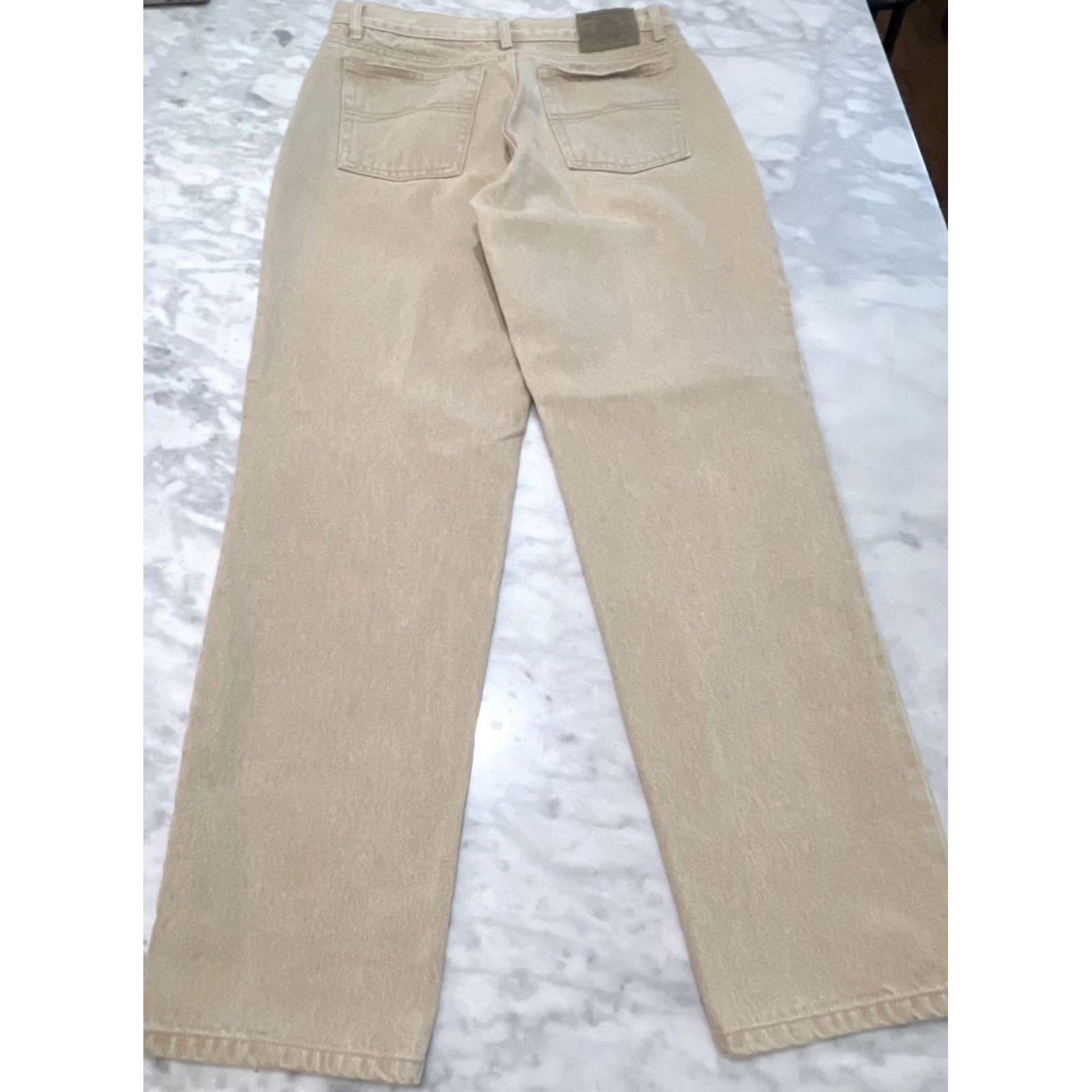 Bugle Boy VINTAGE Bugle Boy 750 Khaki Jeans 32x32 Cotton 1990s Mens Jeans Beige 1990s Size US 32 / EU 48 - 3 Thumbnail