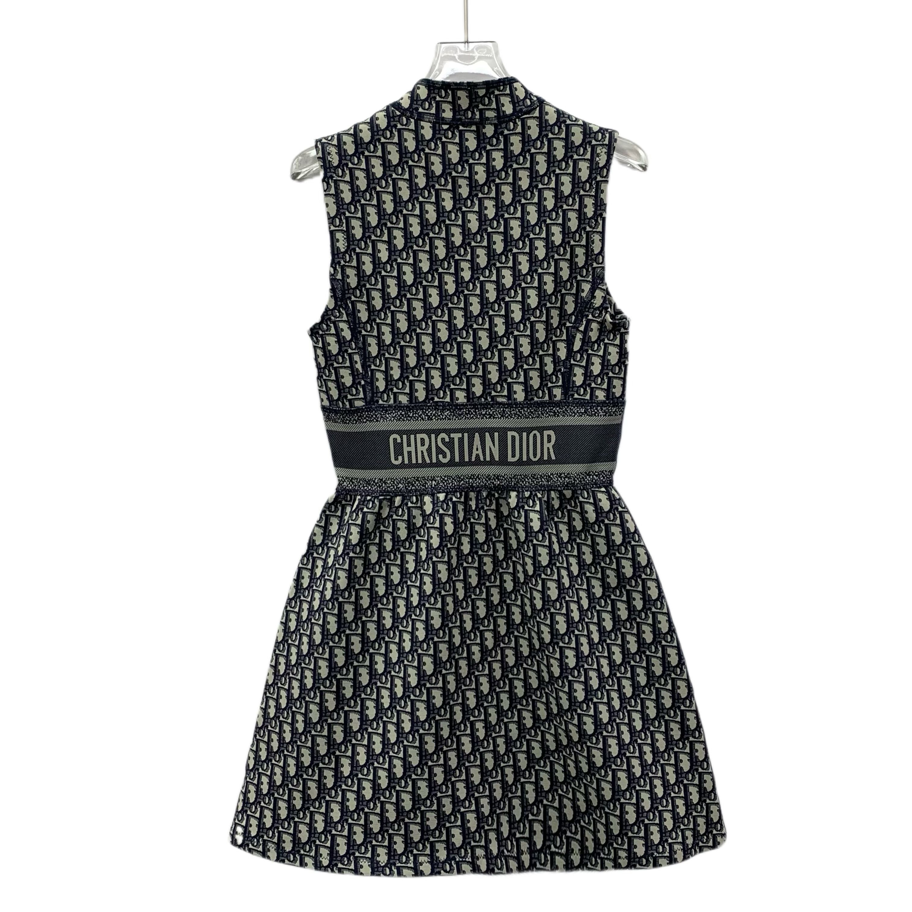 Dior Dior Colorblock Logo Sleeveless Half-Zip Dress Size XXS / US 00 / IT 34 - 9 Thumbnail