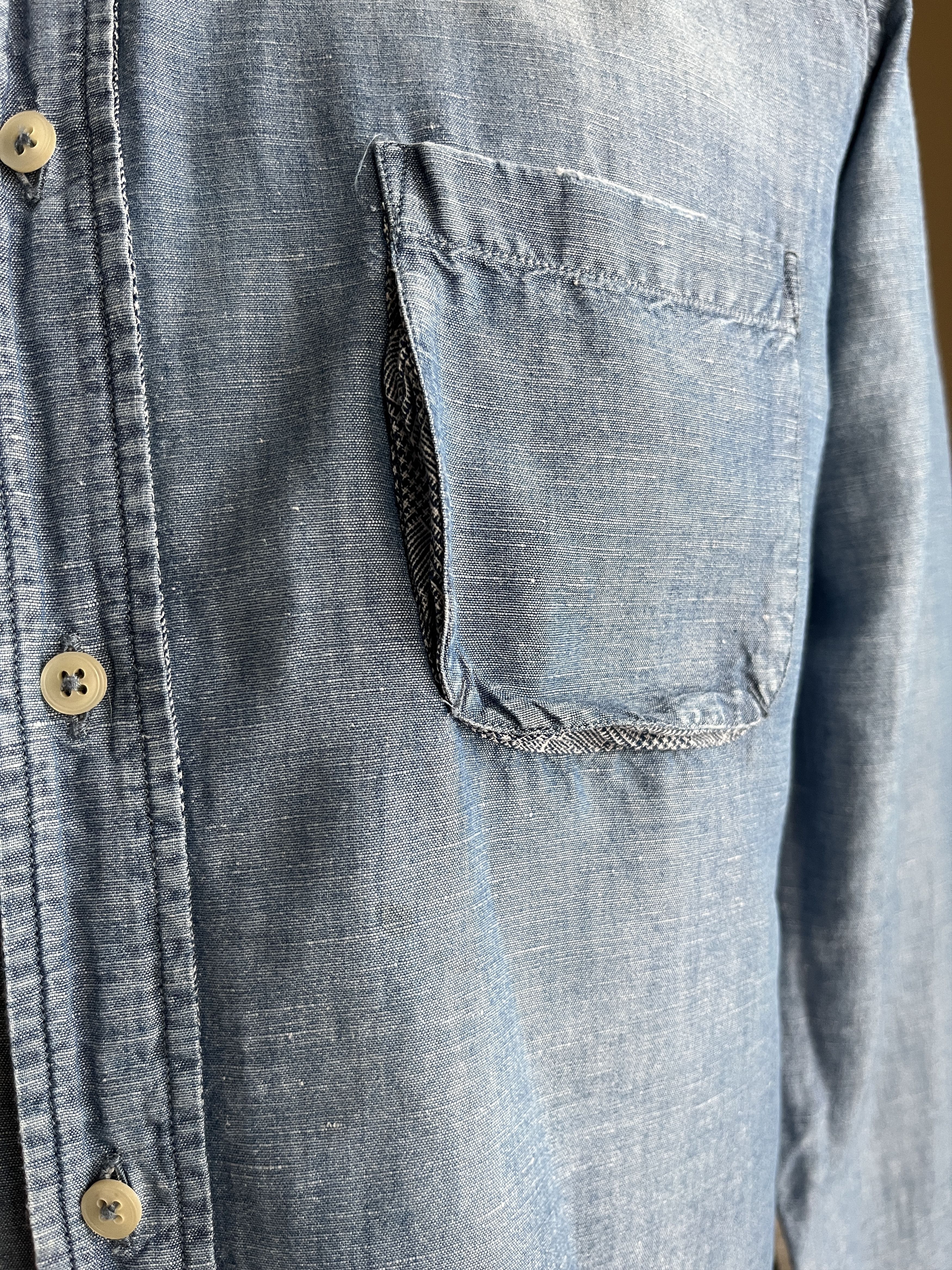 Tintoria Mattei Tintoria Mattei 954 L/S Blue Denim Shirt Size US M / EU 48-50 / 2 - 5 Thumbnail