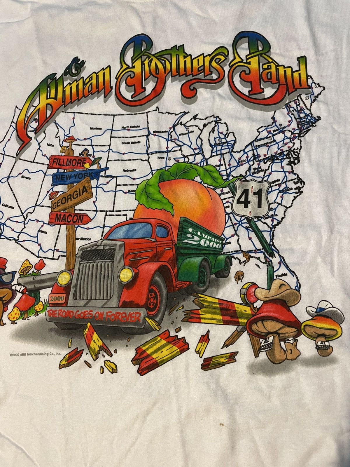 Vintage The Allman Brothers Band Campaign 2000 VNTG Tour T-shirt XL Size US XL / EU 56 / 4 - 5 Thumbnail