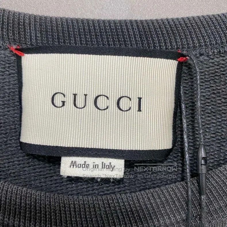 Gucci GUCCI Bee Embroidery Sweatshirt in Gray. Size US M / EU 48-50 / 2 - 7 Thumbnail