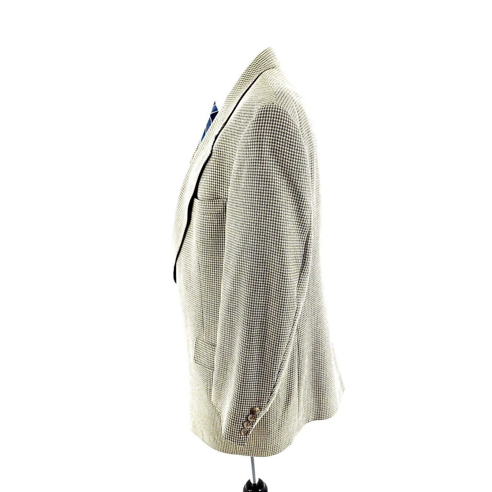 Hart Schaffner Marx Hart Schaffner Marx Wool 2 Button Sport Coat 42R Gray Tan Gr Size 42R - 4 Thumbnail