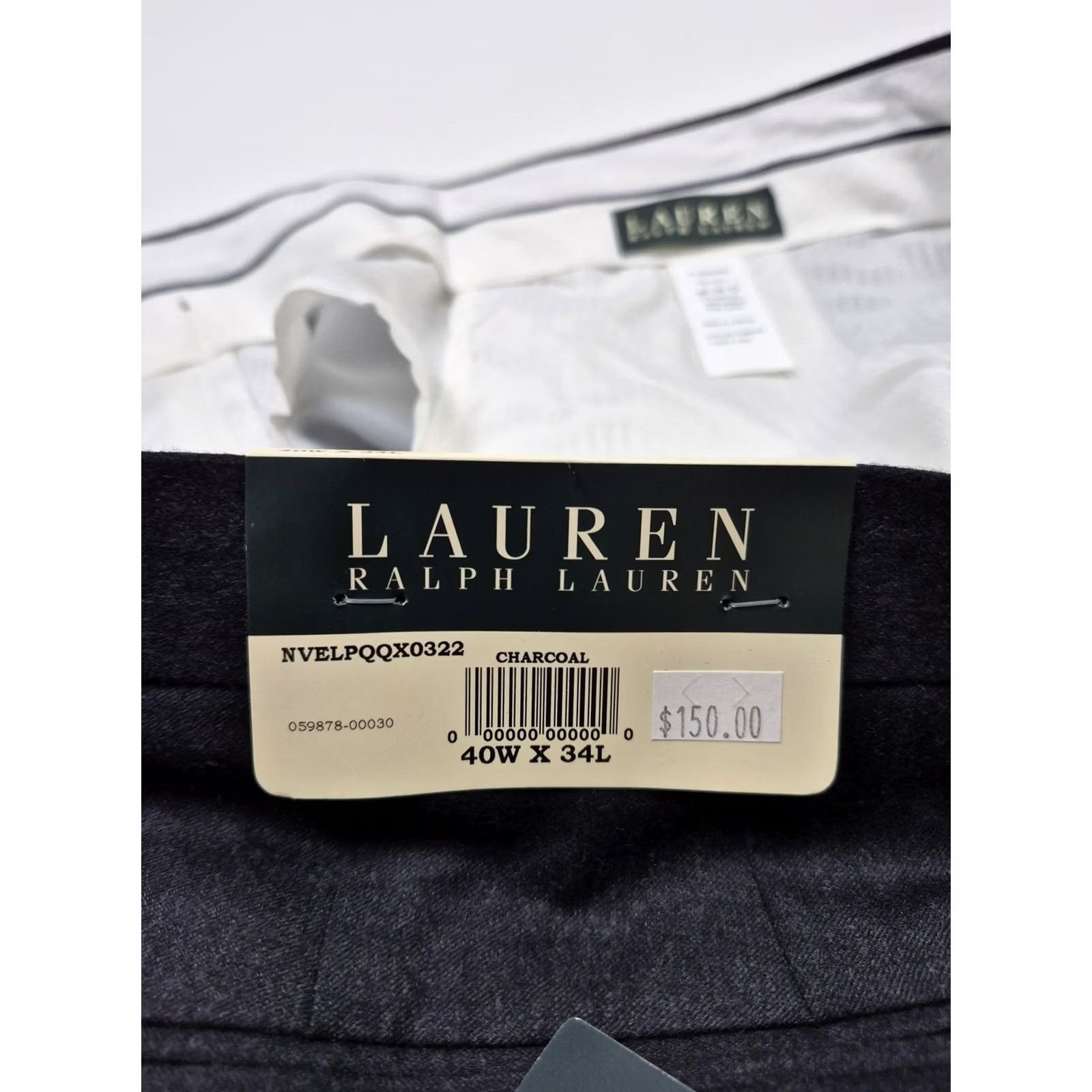 Ralph Lauren VTG Lauren Ralph Lauren Dress Pants Men's 40x34 Gray Wool Flat Front NWT Office Size US 40 / EU 56 - 4 Thumbnail