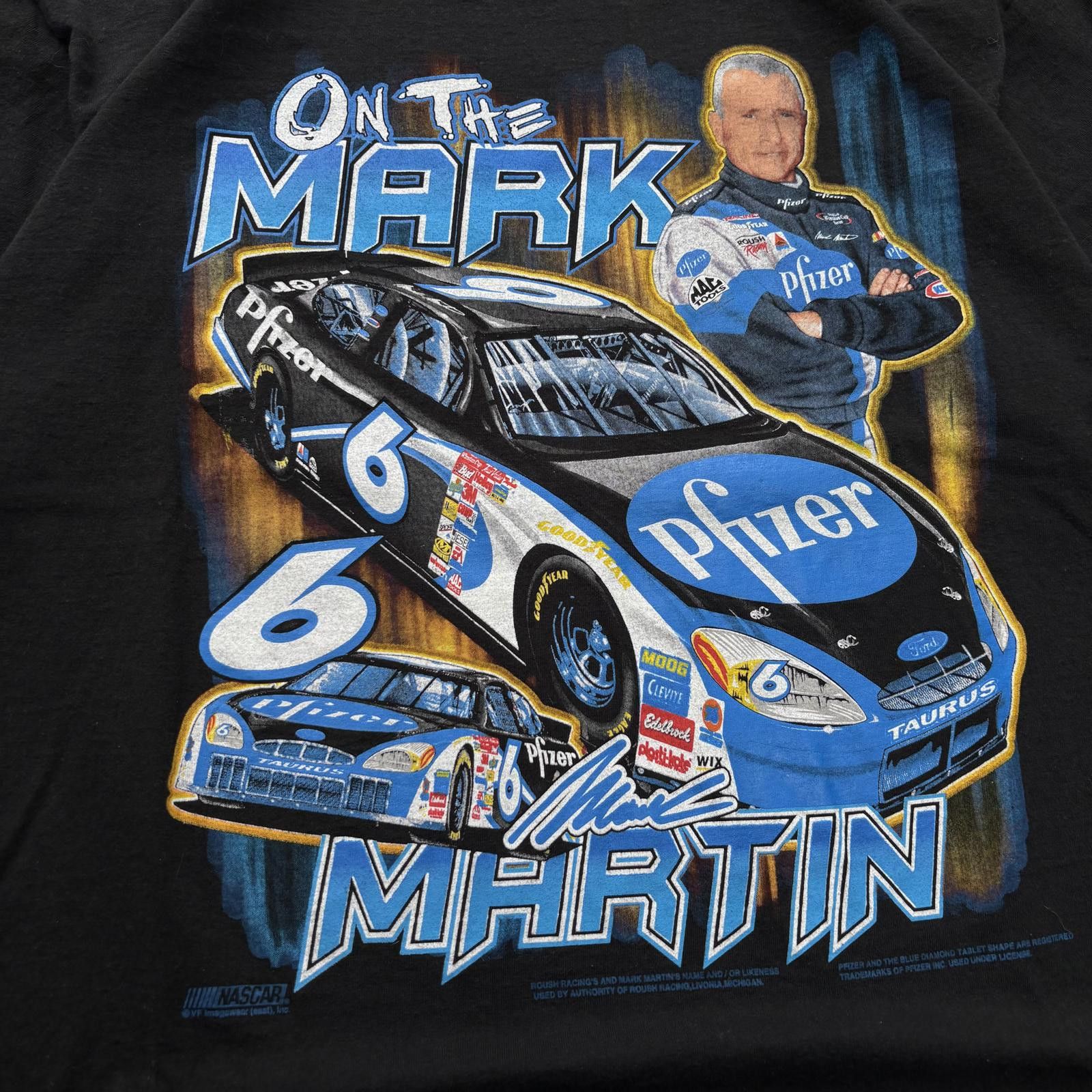 NASCAR Vintage Y2K Mark Martin Pfizer NASCAR Sportswear Shirt Size US XL / EU 56 / 4 - 2 Thumbnail
