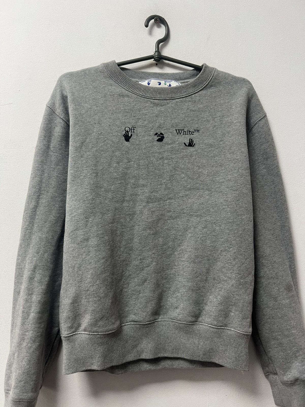 Off-White Off White Sweatshirt Big Logo Size S Gray Men Size US S / EU 44-46 / 1 - 4 Thumbnail