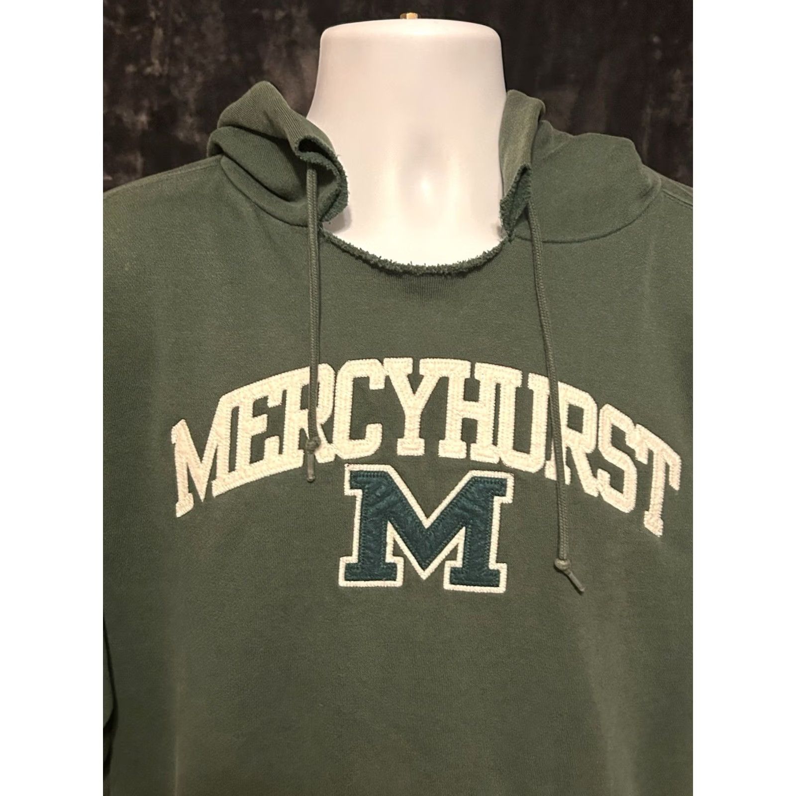 Jansport Vintage Mercyhurst Hoodie Adult Large Green Drawstring Jansport Stitched Pullover Size US L / EU 52-54 / 3 - 6 Thumbnail