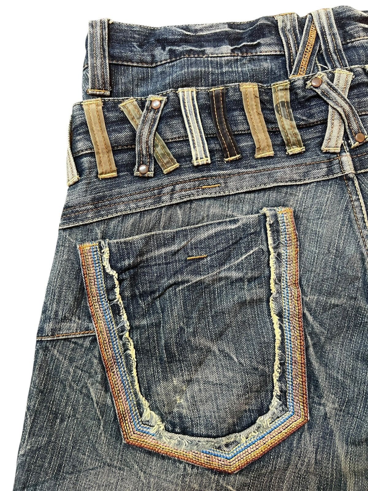Japanese Brand Vintage Dominate Handcraft Jeans Double Waist - Thunder Wash Size US 33 - 10 Thumbnail