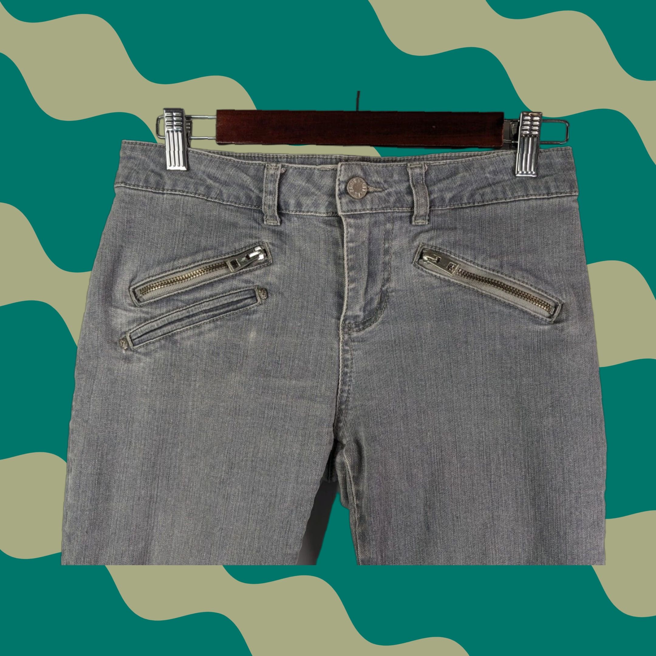 Zadig & Voltaire Zadig & Voltaire Jeans Skinny Grey Denim Zip Pockets Size 25 Women Regular 6.5-8.5 Rise Cotton Blend Size 42" / US 20 - 1 Thumbnail