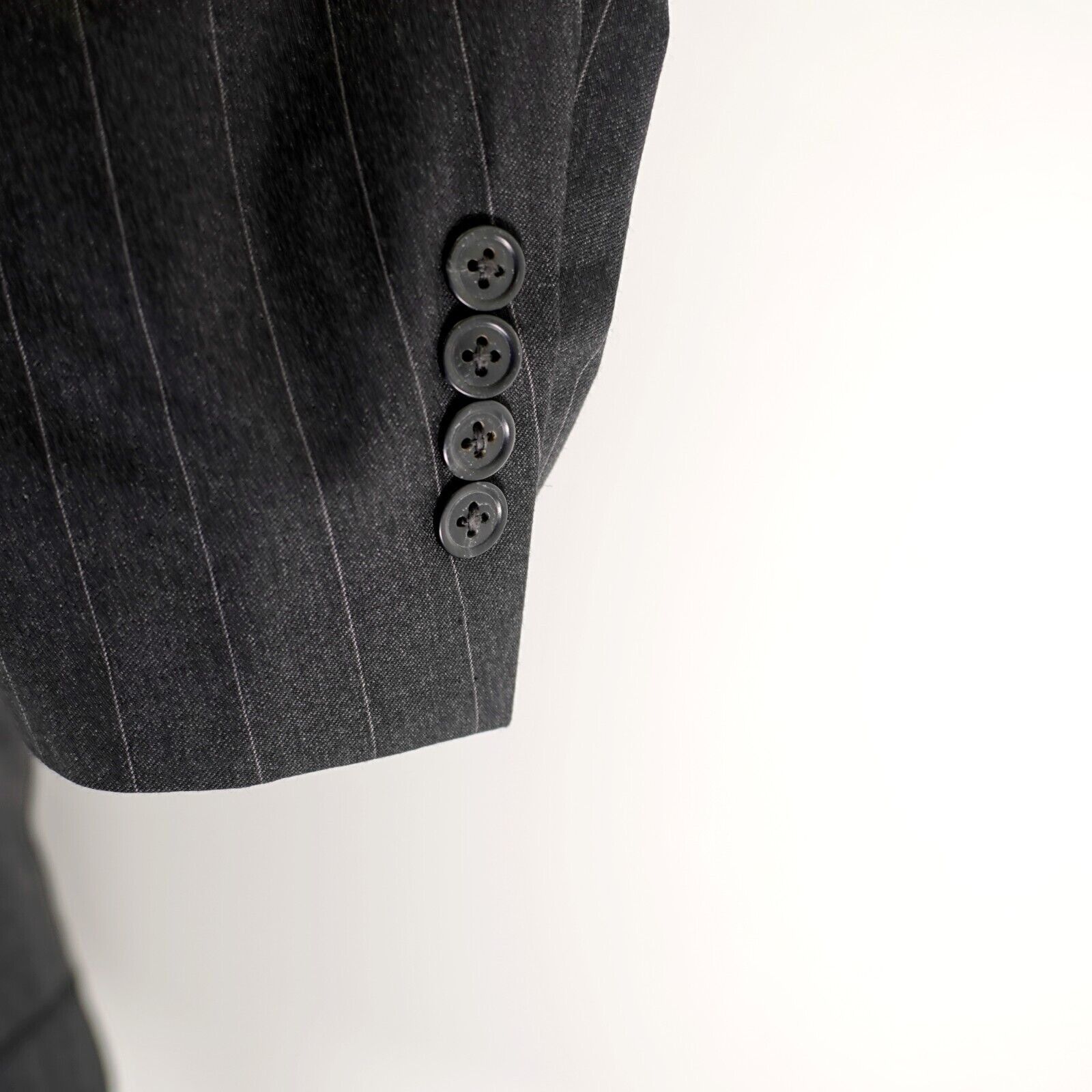 Jos. A. Bank Jos A Bank Signature Wool Gray Striped 2 Button 2 Piece Suit Size 42S - 8 Thumbnail