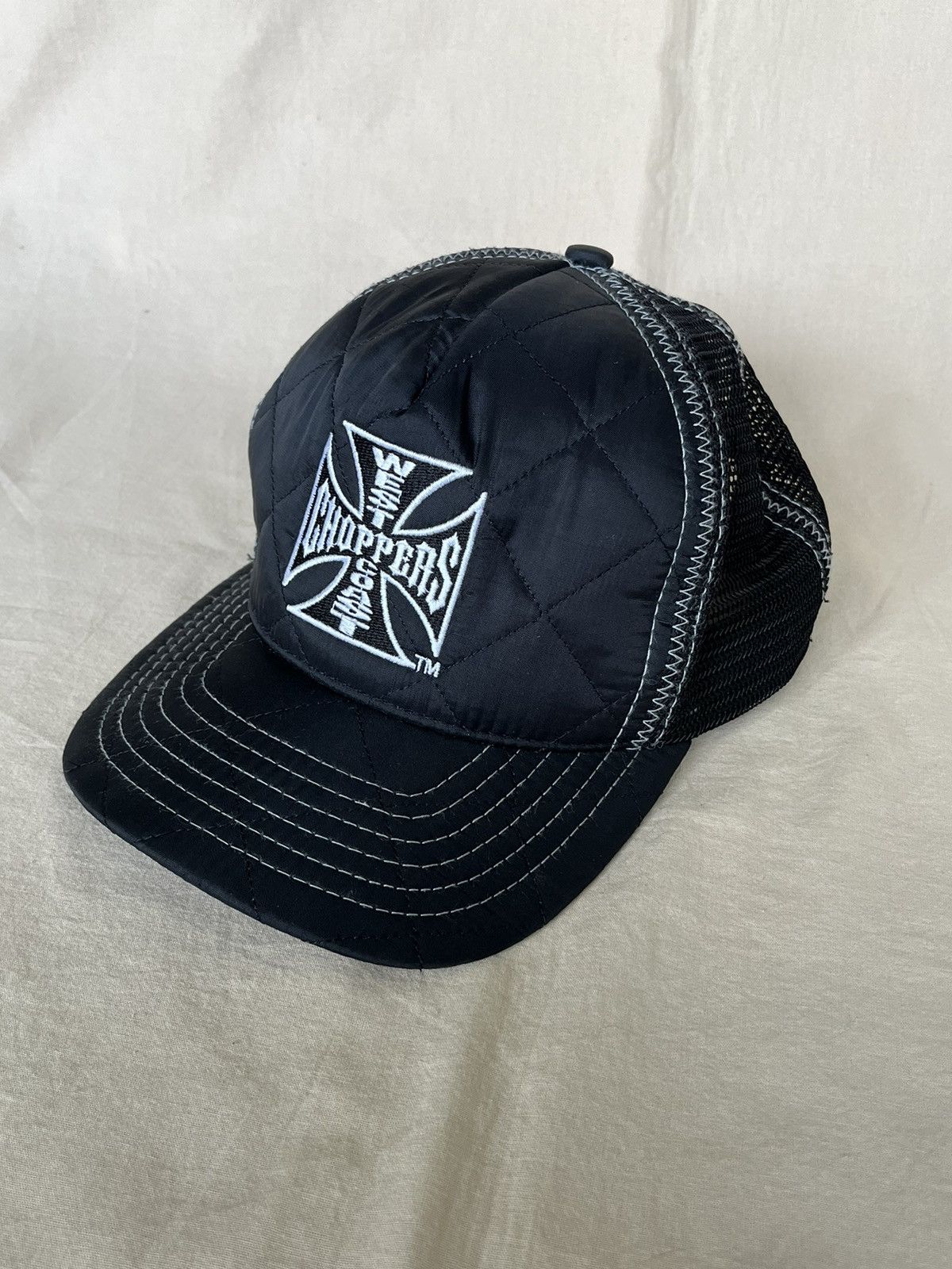 West Coast Choppers West Coast Choppers Quilted Trucker Hat Cap Size ONE SIZE - 3 Thumbnail