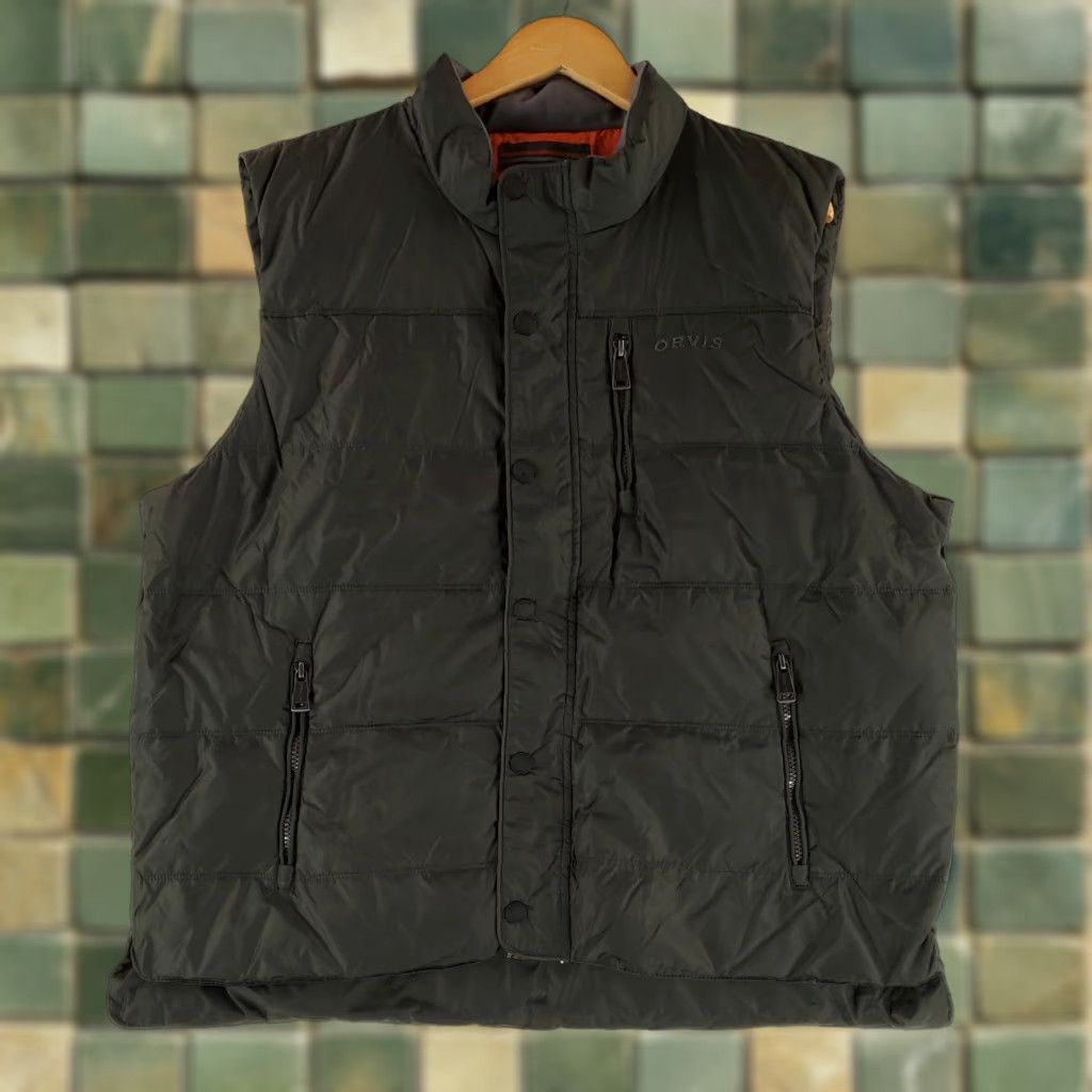 Orvis VINTAGE Orvis Full Zip Down Vest Puffer Green Mens XL Size US XL / EU 56 / 4 - 1 Thumbnail