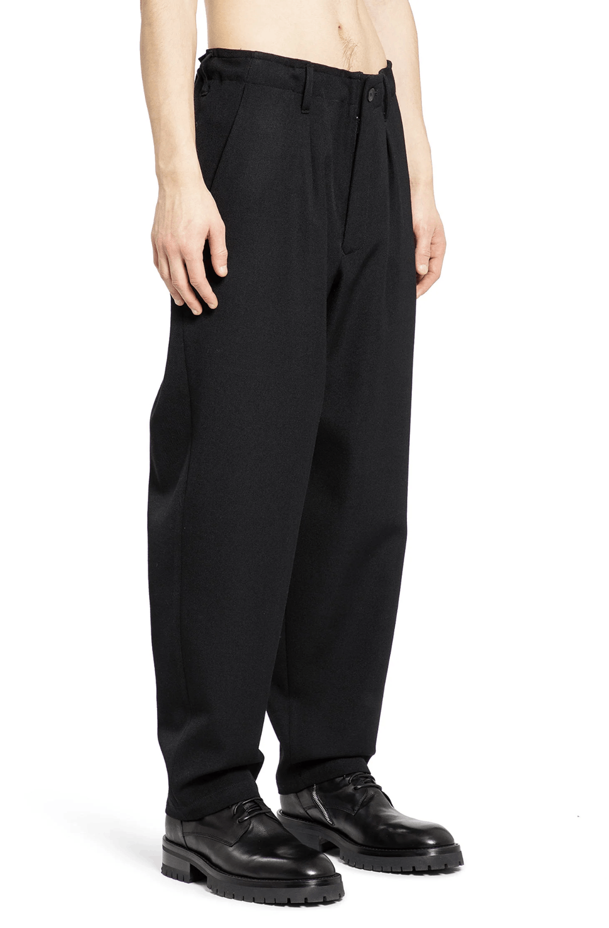 Yohji Yamamoto Yohji Yamamoto Pour Homme - ARMY WOOLBACK LOOP TAB PANT Size US 30 / EU 46 - 6 Thumbnail