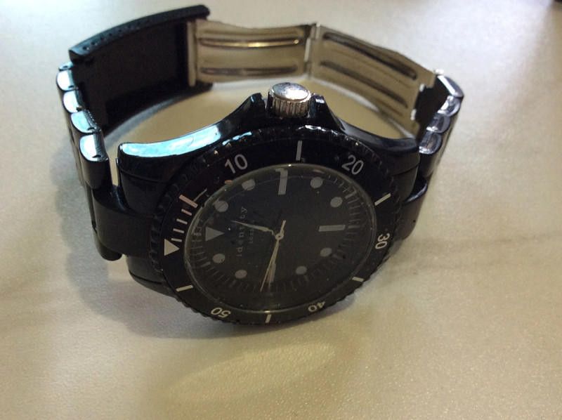 Designer Identity black plastic watch Size ONE SIZE - 1 Thumbnail