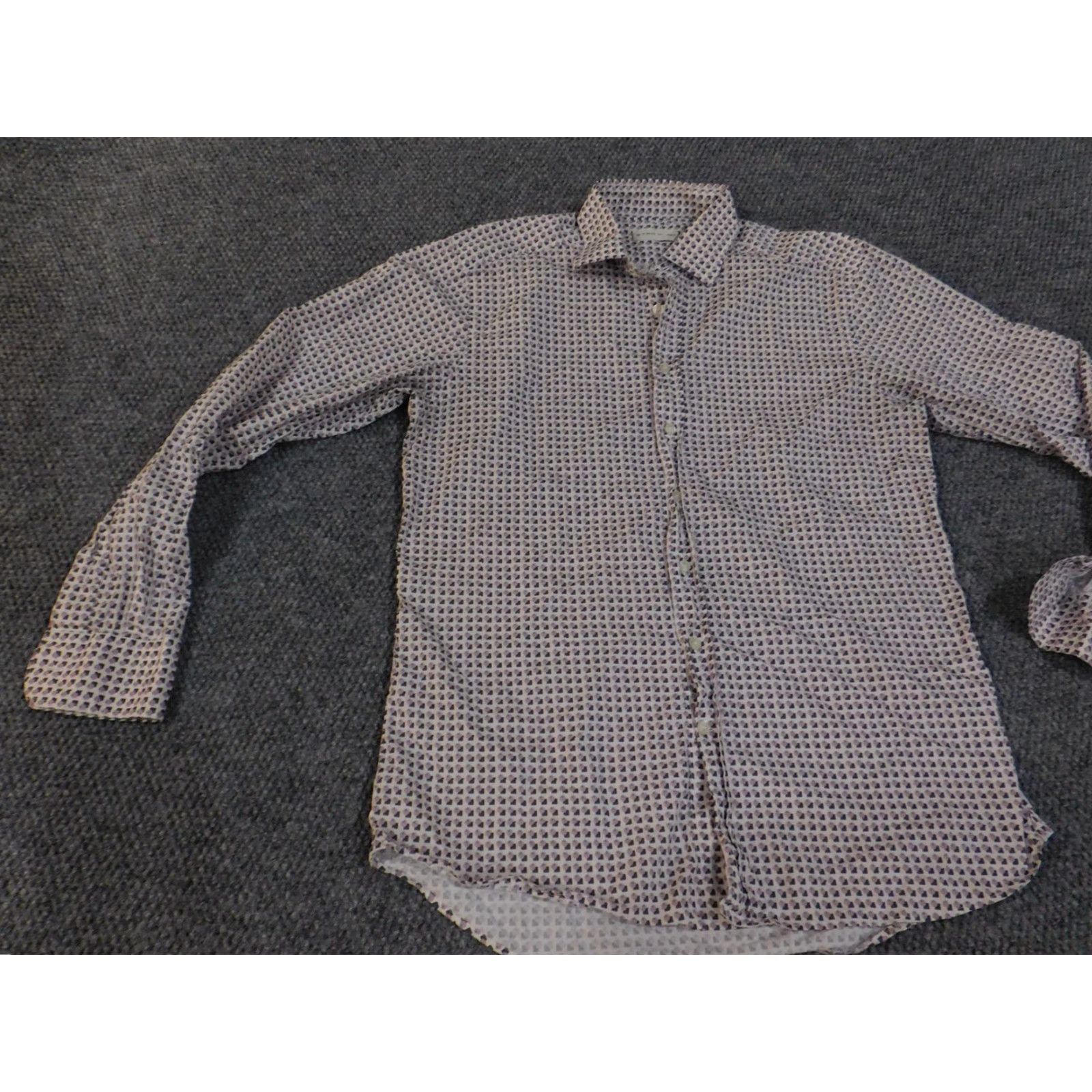 Etro ETRO Shirt Mens Large Purple Geometric Print Button Up Made in Italy Long Sleeve Size US L / EU 52-54 / 3 - 3 Thumbnail