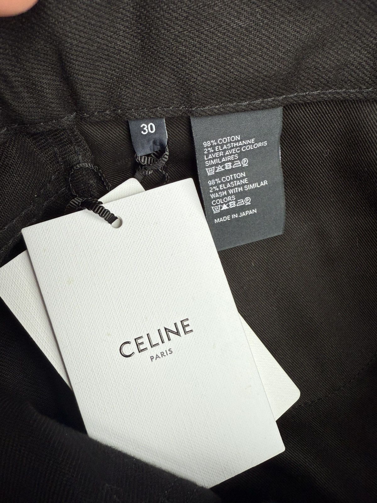 Celine $990 FW23 Celine Wiltern pure black skinny jeans Hedi 30 Size US 30 / EU 46 - 18 Thumbnail