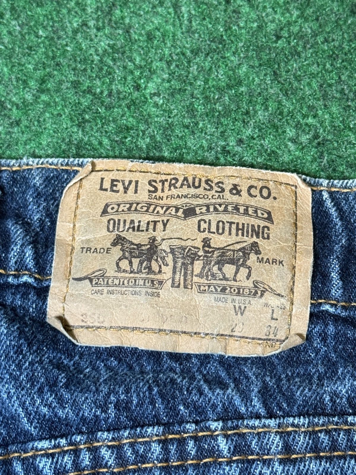 Levi's Vintage Clothing × Vintage Vtg 80s Levi’s Orange Tab Student Straight Leg 28x25 Jeans Size US 28 / EU 44 - 4 Thumbnail
